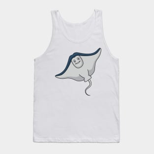 Happy stingray fish cartoon illustration Tank Top